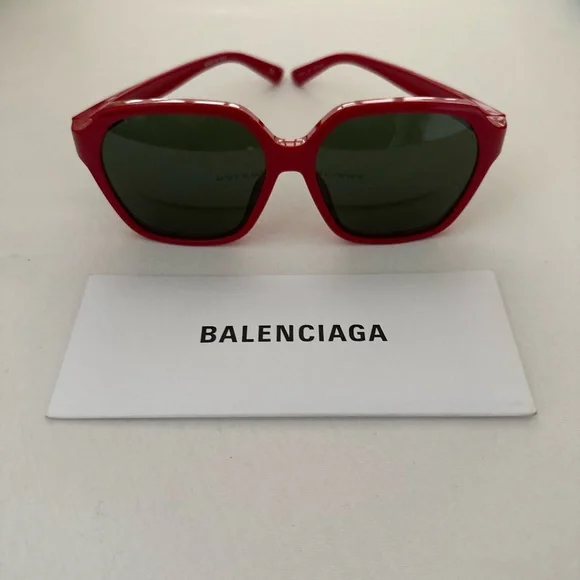 Balenciaga | Accessories | Balenciaga Red Acrylic Sunglasses  display picture 1